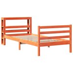 vidaXL Cadre de lit sans matelas cire marron 75x190 cm bois pin massif