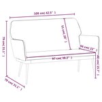 vidaXL Banc Rouge bordeaux 108x79x79 cm Velours