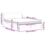 vidaXL Lit avec matelas Dover vert foncé 120x200 cm velours