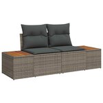 vidaXL Ensemble de canapé de jardin avec coussin 12 Pièces Gris