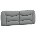 vidaXL Coussin de tête de lit Hvar gris clair 137 cm tissu