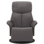 vidaXL Fauteuil inclinable avec repose-pieds gris similicuir