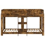 vidaXL Lit Superposé pour Enfants Chêne fumé 75 x 190 cm
