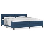 vidaXL Lit boxspring avec matelas avec matelas Bleu 200 x 200 cm