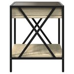 vidaXL Table de chevet avec LED infini chêne sonoma 40x40x49 cm
