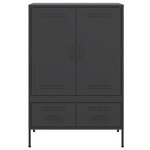 vidaXL Buffet haut noir 68x39x101 5 cm acier