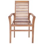 vidaXL Chaises à dîner 4 Pièces avec coussins beige Bois de teck solide