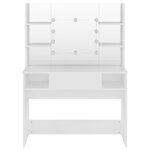 vidaXL Table de maquillage avec éclairage LED 100x40x135 cm MDF Blanc