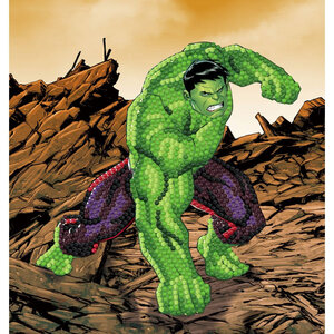 MARVEL Hulk carte à diamanter 18x18cm Crystal Art