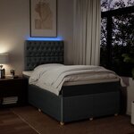 vidaXL Sommier à lattes de lit avec matelas Gris foncé 120x200cm Tissu