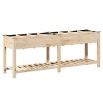 vidaXL Cache-pot de jardin avec étagère Beige 203.5 x 53 x 76.5 cm