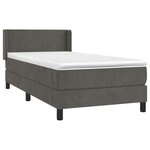 vidaXL Sommier à lattes de lit et matelas Gris foncé 80x200 cm Velours