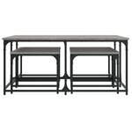 vidaXL Tables basses gigognes 5 Pièces sonoma gris bois d'ingénierie