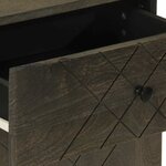 vidaXL Table de chevet noir 50x33x60 cm bois de manguier massif