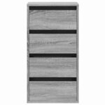 vidaXL Commode d'angle sonoma gris 40x41x76 cm bois d'ingénierie