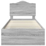 vidaXL Cadre de lit Gris Sonoma 90 x 200 cm Pin massif