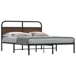 vidaXL Cadre de lit sans matelas 150x200 cm chêne marron