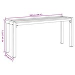 vidaXL Banc de jardin Marron 100 x 28 x 45cm Acier