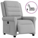 vidaXL Fauteuil inclinable électrique gris nuage tissu