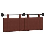 vidaXL Tête de lit suspendue Brun Brillant PU antique