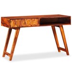 vidaXL Table d'écriture Bois massif de Sesham 118 x 50 x 76 cm