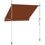 vidaXL Auvent manuel rétractable 250 cm Orange et marron