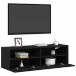 vidaXL Meuble TV mural Chêne noir 100 x 30 x 30 cm Bois d'ingénierie