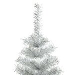vidaXL Sapin de Noël artificiel avec support argenté 150 cm PET