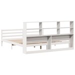vidaXL Lit bibliothèque sans matelas blanc 200x200 cm bois pin massif