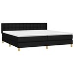 vidaXL Sommier à lattes de lit avec matelas Noir 160x200 cm Tissu