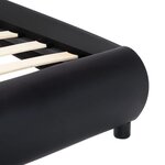 vidaXL Cadre de lit avec LED noir similicuir 120 x 200 cm
