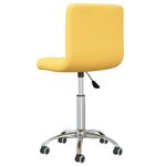vidaXL Chaise pivotante de bureau Jaune moutarde Tissu