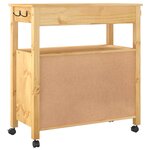 vidaXL Chariot de cuisine MONZA 84x40x90 cm bois massif de pin