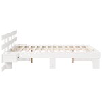 vidaXL Cadre de lit avec tiroir Blanc 150 x 200 cm bois