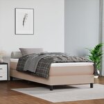 vidaXL Cadre de lit Cappuccino 90x200 cm Similicuir