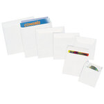 Lot de 250: enveloppe carrée vélin extra-blanc auto-adhésive sans fenêtre 120g/m² 185x185 mm