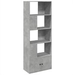 vidaXL Bibliothèque gris béton 70x36x189 cm bois d'ingénierie