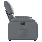 vidaXL Fauteuil inclinable électrique Gris Similicuir