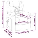 vidaXL Fauteuil de massage électrique Crème Similicuir