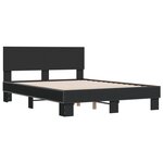 vidaXL Cadre de lit sans matelas noir 140x190 cm