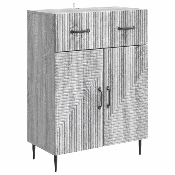 vidaXL Buffet Sonoma gris 66 x 34 5 x 89 5 cm Bois d'ingénierie