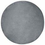 vidaXL Tapis en Fourrure Synthétique de Lapin Anthracite Ø 160 cm