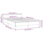 vidaXL Cadre de lit sans matelas taupe 120x190 cm tissu