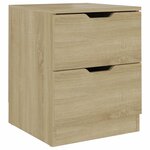 vidaXL Table de chevet chêne sonoma 40x40x50 cm Aggloméré