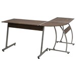 vidaXL Bureau d'angle marron bois d'ingénierie