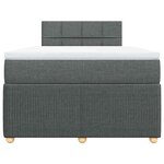 vidaXL Sommier à lattes de lit avec matelas gris foncé 120x190cm tissu