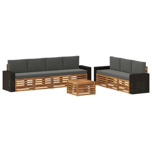 vidaXL Ensembles de canapés 8 pc Bois d'Acacia Massif