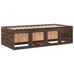 vidaXL Lit de jour avec tiroirs sans matelas chêne marron 100x200 cm