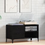 Cabinet d'enregistrement vidaXL Bois Noir 84 5x38x48 cm Bois d'ingénierie