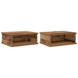 vidaXL Table de chevet 2 Pièces Bois ancien 40 x 31 x 15 cm